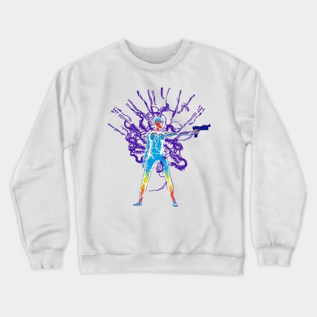 ghost in the machine Crewneck Sweatshirt by kharmazero